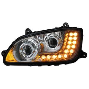 UNITED PACIFIC - 31158 - CONJUNTO DE FAROS DE PROYECCIÓN CROMADOS PARA CONDUCTOR KENWORTH T660 2008-2017