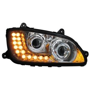 UNITED PACIFIC - 31159 - CONJUNTO DE FAROS DE PROYECCIÓN CROMADOS PARA KENWORTH T660 2008-2017 - PASAJERO