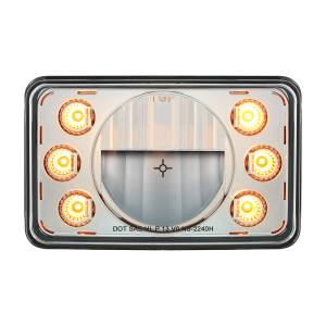 UNITED PACIFIC - UNITED PACIFIC - 31238 - ULTRALIT - FARO LED DE 4" X 6" CON DOBLE FUNCIÓN 6 LUCES DE POSICIÓN LED ÁMBAR - LUZ ALTA - Image 1