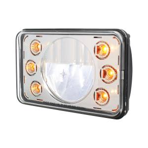 UNITED PACIFIC - UNITED PACIFIC - 31238 - ULTRALIT - FARO LED DE 4" X 6" CON DOBLE FUNCIÓN 6 LUCES DE POSICIÓN LED ÁMBAR - LUZ ALTA - Image 5