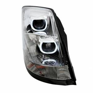 UNITED PACIFIC - UNITED PACIFIC - 31264 - FARO DE PROYECCIÓN CROMADO CON BARRA DE LUCES LED BLANCA PARA VOLVO VN/VNL 2003-2017 - PASAJERO - Image 3