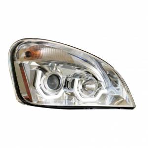 UNITED PACIFIC - 31287 - FARO DE PROYECCIÓN CROMADO CON LUZ DE POSICIÓN LED BLANCA PARA FREIGHTLINER CASCADIA 2008-2017 - PASAJERO