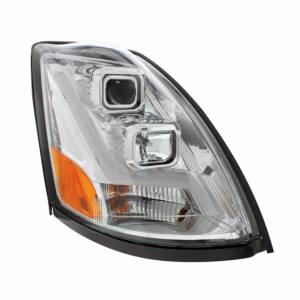 UNITED PACIFIC - UNITED PACIFIC - 31446 - FARO DE PROYECCIÓN CROMADO CON BARRA DE LUCES DE POSICIÓN LED PARA VOLVO VN/VNL 2003-2017 - PASAJERO - Image 2