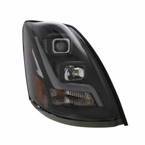 UNITED PACIFIC - UNITED PACIFIC - 31448 - FARO DE PROYECCIÓN BLACKOUT CON BARRA DE LUCES DE POSICIÓN LED PARA VOLVO VN/VNL 2003-2017 - PASAJERO - Image 2