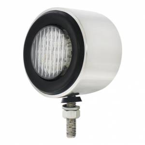 UNITED PACIFIC - 31815 - LUZ INOXIDABLE DE DOBLE CARA DE 2-1/2" CON LUCES LED Y OJALES - LED ÁMBAR Y ROJO/LENTE TRANSPARENTE