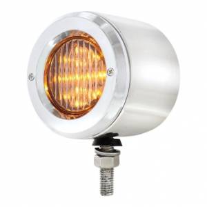 UNITED PACIFIC - UNITED PACIFIC - 31816 - LUZ INOXIDABLE DE DOBLE CARA DE 2-1/2" CON LUCES LED Y BISELES - LED ÁMBAR Y ROJO/LENTE TRANSPARENTE - Image 2