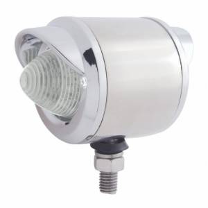 UNITED PACIFIC - 31821 - LUCES LED DE COLMENA DE DOBLE CARA INOXIDABLE DE 2-1/2" CON VISERA - LED ÁMBAR Y ROJO/LENTE TRANSPARENTE