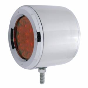 UNITED PACIFIC - 31835 - LUZ SS DE DOBLE CARA CON 10 LUCES LED DE 4" CON BISELES - LED ÁMBAR Y ROJO/LENTE ÁMBAR Y ROJA