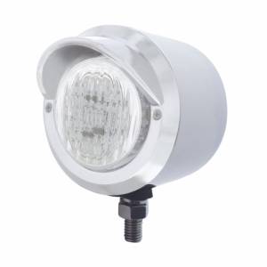 UNITED PACIFIC - 31901 - LUZ INOXIDABLE DE UNA SOLA CARA DE 2-1/2" CON 13 LUZ LED DE 2-1/2" Y VISERA - LED ÁMBAR/LENTE TRANSPARENTE