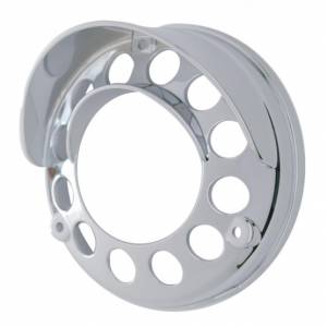UNITED PACIFIC - 32132 - BISEL DE LUZ DE PLÁSTICO CROMADO CON VISERA PARA LUZ DE INTERMITENTE LED DE DOBLE CARA UP