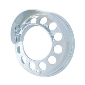 UNITED PACIFIC - 32133 - BISEL DE LUZ DE PLÁSTICO CROMADO CON VISERA HACIA ABAJO PARA LUZ DE INTERMITENTE LED DE DOBLE CARA ARRIBA