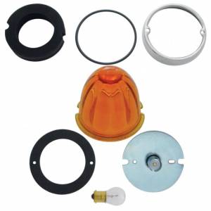 UNITED PACIFIC - 32163 - KIT DE CONVERSIÓN DE LUZ DE CABINA ESTILO GRAKON 1000 CON LENTE DE CRISTAL SANDÍA Y BASE 1156 - ÁMBAR