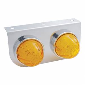 UNITED PACIFIC - 32322 - SOPORTE DE LUZ INOXIDABLE CON 2X 17 LUCES LED SANDÍA - LED ÁMBAR/LENTE ÁMBAR