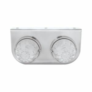 UNITED PACIFIC - 32324 - SOPORTE DE LUZ INOXIDABLE CON 2X 17 LUCES LED SANDÍA - LED ÁMBAR/LENTE TRANSPARENTE