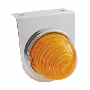 UNITED PACIFIC - 32338 - SOPORTE DE LUZ INOXIDABLE CON LUZ DE COLMENA DE 17 LED - LED ÁMBAR/LENTE ÁMBAR