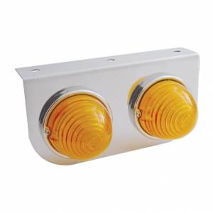 UNITED PACIFIC - 32342 - SOPORTE DE LUZ INOXIDABLE CON 2X 17 LUCES LED BEEHIVE - LED ÁMBAR/LENTE ÁMBAR