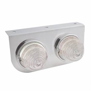 UNITED PACIFIC - 32344 - SOPORTE DE LUZ INOXIDABLE CON 2X 17 LUCES LED BEEHIVE - LED ÁMBAR/LENTE TRANSPARENTE