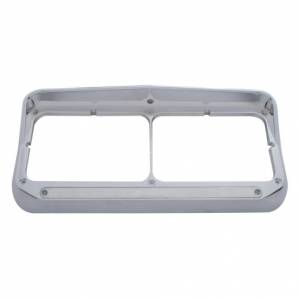 UNITED PACIFIC - UNITED PACIFIC - 32349 - BISEL DE FARO DOBLE RECTANGULAR CROMADO DE 14 LED CON VISERA - LED ÁMBAR/LEENTE CROMADA - Image 2