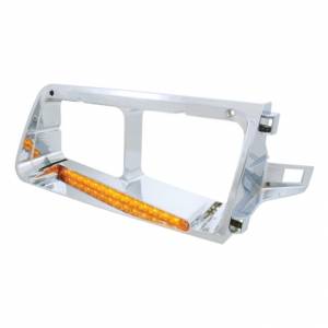 UNITED PACIFIC - 32362 - BISEL DE FARO DE 14 LED PARA FREIGHTLINER FLD 1989-2009 - CONDUCTOR - LED ÁMBAR/LENTE ÁMBAR