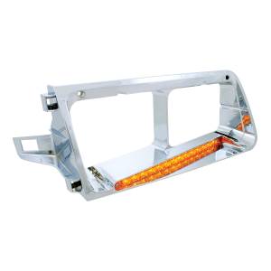 UNITED PACIFIC - 32366 - BISEL DE FARO DE 14 LED PARA FREIGHTLINER FLD 1989-2009 - PASAJERO - LED ÁMBAR/LENTE ÁMBAR