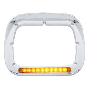 UNITED PACIFIC - 32370 - BISEL DEL FARO DE 10 LED DE 5" X 7" CON VISERA - LED ÁMBAR/LEENTE ÁMBAR