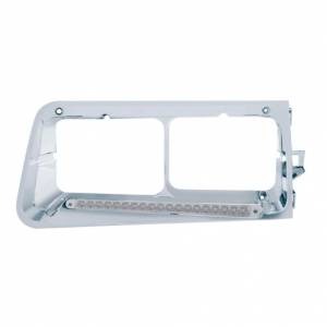UNITED PACIFIC - 32487 - BISEL DE FARO DE 19 LED PARA FREIGHTLINER FLD 1989-2009 - CONDUCTOR - LED ÁMBAR/LENTE TRANSPARENTE