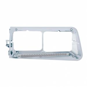 UNITED PACIFIC - 32489 - BISEL DE FARO DE 19 LED PARA FREIGHTLINER FLD 1989-2009 - PASAJERO - LED ÁMBAR/LENTE TRANSPARENTE
