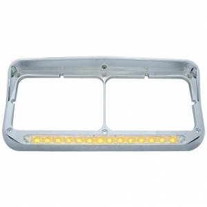 UNITED PACIFIC - UNITED PACIFIC - 32501 - BISEL RECTANGULAR DE DOBLE FARO CON VISERA Y BARRA DE LUCES LED SECUENCIAL (CONDUCTOR) - LED ÁMBAR/LENTE TRANSPARENTE - Image 2