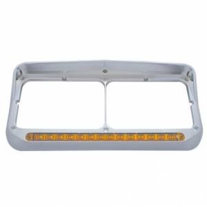 UNITED PACIFIC - UNITED PACIFIC - 32502 - BISEL RECTANGULAR DE DOBLE FARO CON VISERA Y BARRA DE LUCES LED SECUENCIAL (PASAJERO) - LED ÁMBAR/LENTE ÁMBAR - Image 2