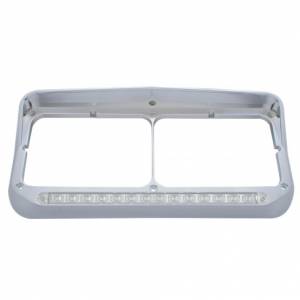 UNITED PACIFIC - UNITED PACIFIC - 32503 - BISEL RECTANGULAR DE DOBLE FARO CON VISERA Y BARRA DE LUCES LED SECUENCIAL (PASAJERO) - LED ÁMBAR/LENTE TRANSPARENTE - Image 2