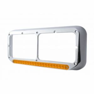 UNITED PACIFIC - UNITED PACIFIC - 32504 - BISEL RECTANGULAR DE DOBLE FARO CON BARRA DE LUCES LED SECUENCIAL (CONDUCTOR) - LED ÁMBAR/LENTE ÁMBAR - Image 2