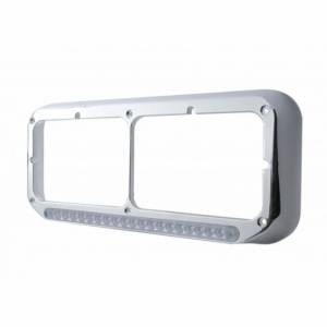 UNITED PACIFIC - UNITED PACIFIC - 32505 - BISEL RECTANGULAR DE DOBLE FARO CON BARRA DE LUCES LED SECUENCIAL (CONDUCTOR) - LED ÁMBAR/LENTE TRANSPARENTE - Image 2