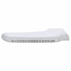 UNITED PACIFIC - 32563 - TAPA GUARDABARROS DELANTERO 14 LED AMBAR PARA PETERBILT 388 (2008-2015) Y 389 (2008-2023) - LENTE TRANSPARENTE - PASAJERO