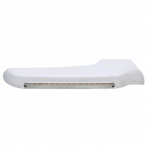 UNITED PACIFIC - 32565 - TAPA GUARDABARROS DELANTERO 14 LED AMBAR PARA PETERBILT 388 (2008-2015) Y 389 (2008-2023) - LENTE CROMADA - PASAJERO