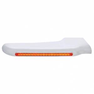 UNITED PACIFIC - 32567 - TAPA GUARDABARROS DELANTERO 19 LED AMBAR PARA PETERBILT 388 (2008-2015) Y 389 (2008-2023) - LENTE AMBAR - PASAJERO