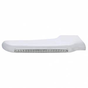 UNITED PACIFIC - 32569 - TAPA GUARDABARROS DELANTERO 19 LED AMBAR PARA PETERBILT 388 (2008-2015) Y 389 (2008-2023) - LENTE TRANSPARENTE - PASAJERO