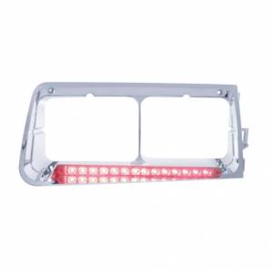 UNITED PACIFIC - 32586 - BISEL DE FARO DE 14 LED PARA FREIGHTLINER FLD 1989-2009 - PASAJERO - LED ROJO/LENTE TRANSPARENTE
