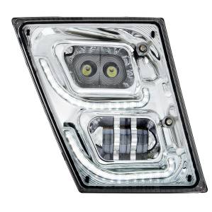 UNITED PACIFIC - 32595 - LUZ ANTINIEBLA LED CROMADA DE ALTA POTENCIA CON LED DRL Y LUZ DE POSICIÓN PARA VOLVO VN/VNL 2003-2017 - PASAJERO