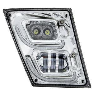 UNITED PACIFIC - UNITED PACIFIC - 32595 - LUZ ANTINIEBLA LED CROMADA DE ALTA POTENCIA CON LED DRL Y LUZ DE POSICIÓN PARA VOLVO VN/VNL 2003-2017 - PASAJERO - Image 2
