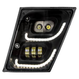 UNITED PACIFIC - 32596 - LUZ ANTINIEBLA LED BLACKOUT DE ALTA POTENCIA CON LED DRL Y LUZ DE POSICIÓN PARA VOLVO VN/VNL 2003-2017 - CONDUCTOR