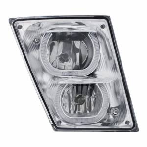 UNITED PACIFIC - UNITED PACIFIC - 32649 - LUZ ANTINIEBLA/CONDUCCIÓN CROMADA CON BARRA DE LUZ LED BLANCA PARA VOLVO VN/VNL 2003-2017 - PASAJERO - Image 2