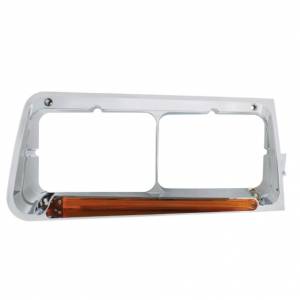 UNITED PACIFIC - UNITED PACIFIC - 32703 - BISEL DE FARO DE 24 LED CON LUZ GLOLIGHT PARA FREIGHTLINER FLD 1989-2009 - PASAJERO - LENTE ÁMBAR - Image 2