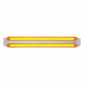 UNITED PACIFIC - 32718 - BARRA GLOLIGHT DUAL DE 24 LED DE DOBLE FUNCIÓN DE 12" CON BISEL - LED ÁMBAR/LENTE ÁMBAR