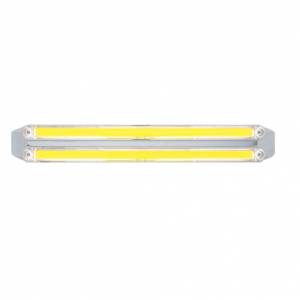 UNITED PACIFIC - 32720 - BARRA DE LUCES GLOLIGHT DUAL DE 24 LED DE DOBLE FUNCIÓN DE 12" CON BISEL - LED ÁMBAR/LENTE TRANSPARENTE