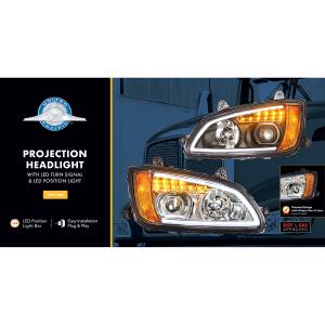 UNITED PACIFIC - UNITED PACIFIC - 32779 - FARO DE PROYECCIÓN CROMADO CON SEÑAL DE GIRO LED Y LUZ DE POSICIÓN PARA KENWORTH T660 2008-2017 - CONDUCTOR - Image 8