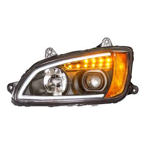 UNITED PACIFIC - 32781 - FARO DE PROYECCIÓN BLACKOUT CON SEÑAL DE GIRO LED Y LUZ DE POSICIÓN PARA KENWORTH T660 2008-2017 - CONDUCTOR