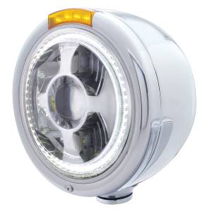UNITED PACIFIC - UNITED PACIFIC - 32813 - FARO FARO DE MEDIA LUNA DE BALA DE ACERO INOXIDABLE FARO DE PROYECCIÓN LED Y SEÑAL DE GIRO LED - LENTE ÁMBAR - Image 2