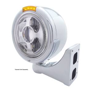 UNITED PACIFIC - UNITED PACIFIC - 32813 - FARO FARO DE MEDIA LUNA DE BALA DE ACERO INOXIDABLE FARO DE PROYECCIÓN LED Y SEÑAL DE GIRO LED - LENTE ÁMBAR - Image 3