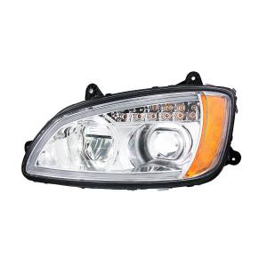 UNITED PACIFIC - UNITED PACIFIC - 32838 - FARO DE PROYECCIÓN LED COMPLETAMENTE CROMADO CON SEÑAL DE GIRO Y BARRA DE LUZ DE POSICIÓN PARA KENWORTH T660 2008-2017 - CONDUCTOR - Image 2