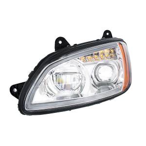 UNITED PACIFIC - UNITED PACIFIC - 32838 - FARO DE PROYECCIÓN LED COMPLETAMENTE CROMADO CON SEÑAL DE GIRO Y BARRA DE LUZ DE POSICIÓN PARA KENWORTH T660 2008-2017 - CONDUCTOR - Image 4